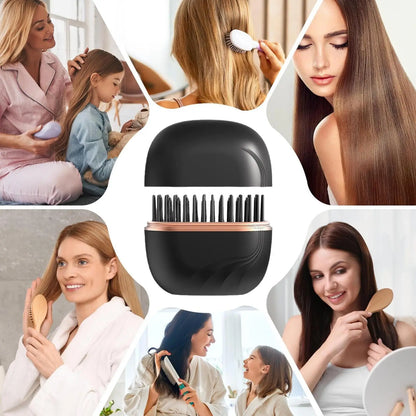2025 New Glowette Mini Straightener Rechargeable Portable Hair Straightener Brush Anti-Scald Shell Cordless USB Charging Straighteners